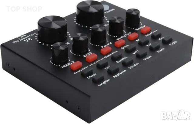 V8 аудио USB външна звукова карта от VBESTLIFE, снимка 2 - Ресийвъри, усилватели, смесителни пултове - 48492446