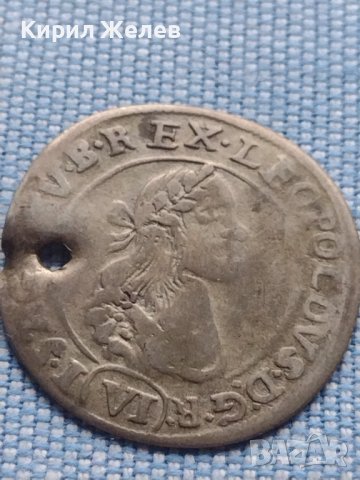 Сребърна монета 6 кройцера 1672г. Леополд първи Унгария за КОЛЕКЦИОНЕРИ 14909