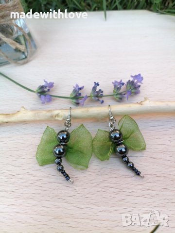 Ръчно изработени обеци "Водно конче"