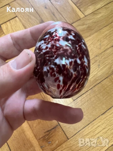 Стъклено яйце, минало покрай Мурано, снимка 4 - Декорация за дома - 51224081