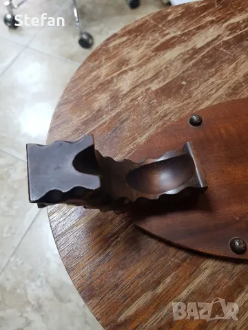 дървена стойка за вина и може да се използва за други бутилки, снимка 3 - Декорация за дома - 48378198