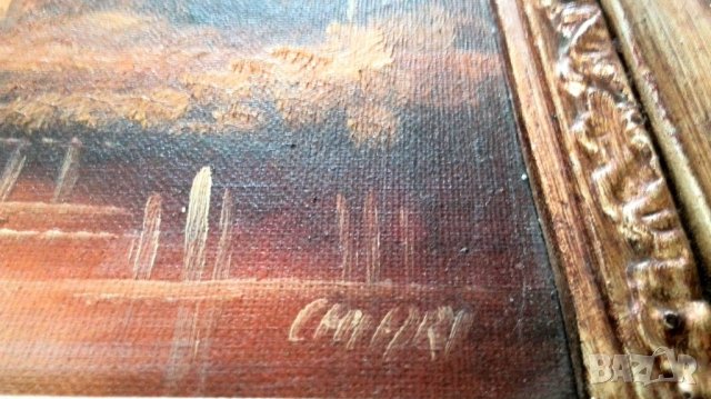 Маслена картина подписана, снимка 4 - Антикварни и старинни предмети - 37111208