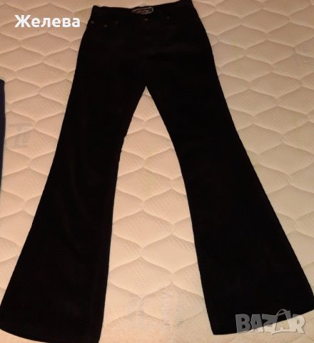 Дамски черни джинси тип Чарли, размер XS, снимка 2 - Дънки - 43553290