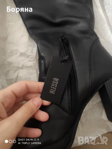 Намалени - Alessa нови с етикет ботуши чизми естествена кожа напа 37 размер, снимка 5 - Дамски ботуши - 48572925