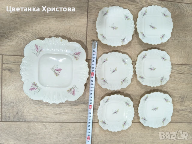 Порцеланов сервиз за торта , снимка 2 - Сервизи - 50500400