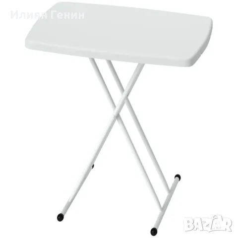 Градинска маса Outsunny, преносима градинска маса, изработена от пластмаса и метал, снимка 6 - Градински мебели, декорация  - 50356092