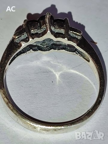 сребърен пръстен , снимка 4 - Колиета, медальони, синджири - 43446836