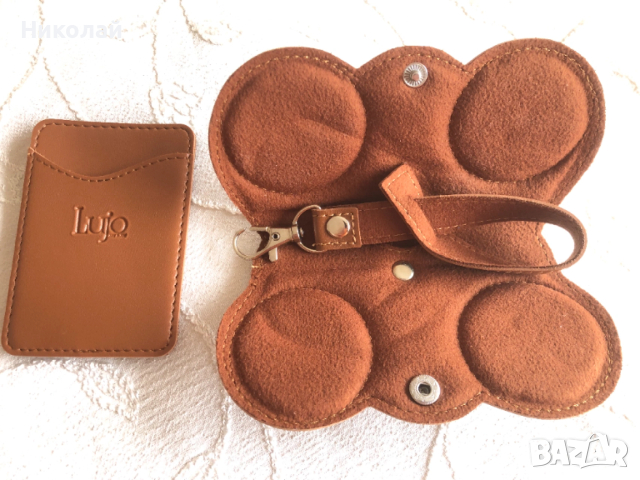 Калъф за очила и самозалепващ калъф за карти / Card holder - стилен комплект дамски аксесоари, снимка 6 - Други - 53576216