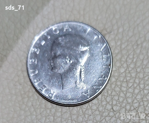 Монета 100 италиански лири 1979 г ,120 евро , снимка 4 - Нумизматика и бонистика - 53272335