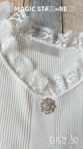 Красива блузка с дантелка S размер , снимка 4 - Блузи с дълъг ръкав и пуловери - 39104774