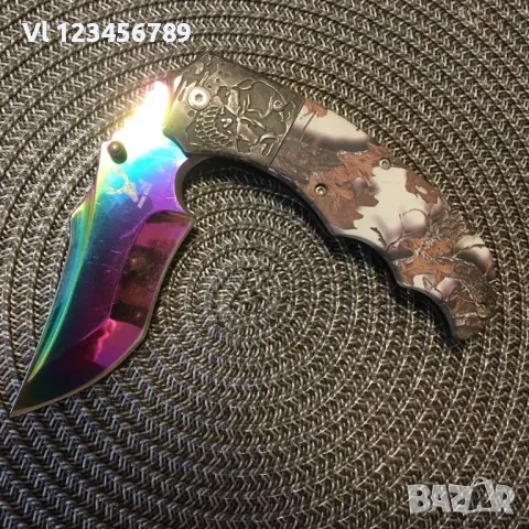 Джобен нож-100x215 mm (фолдър, сгъваем нож) The bone Edge, снимка 4 - Ножове - 50817447