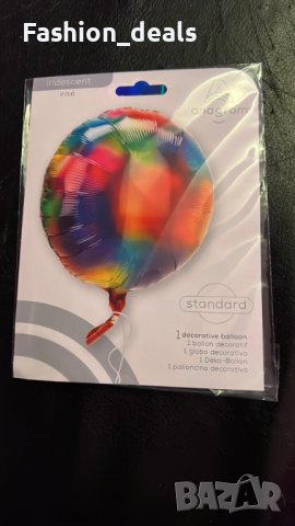 Нов Кръгъл фолиен балон 45 см с преливаща се дъга Украса Декорация, снимка 2 - Други - 38490097