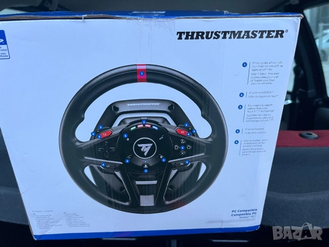 Thrustmaster T128,  волан и педали, PlayStation 5, PlayStation 4, PS, снимка 2 - Игри за PlayStation - 52631468