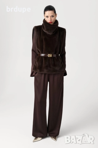 Дамски шал с висока яка от къс и много мек косъм , снимка 10 - Елеци - 52990362