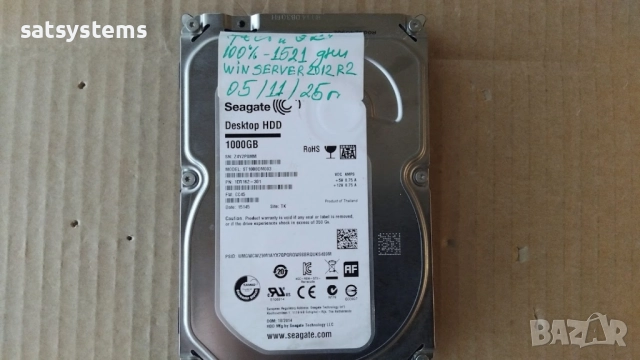 Хард диск Seagate Barracuda Desktop HDD ST1000DM003 1000GB SATA 6.0Gb/s, снимка 2 - Твърди дискове - 40113305
