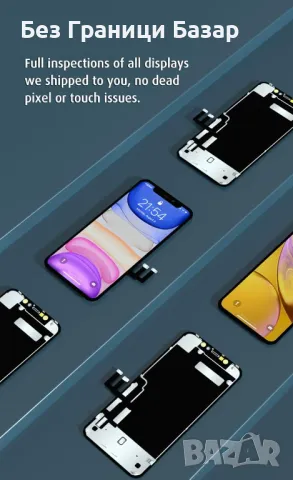 Нов Дисплей за iPhone XR с лепенка и протектор за екран Комплект за ремонт Айфон части, снимка 5 - Резервни части за телефони - 48231451