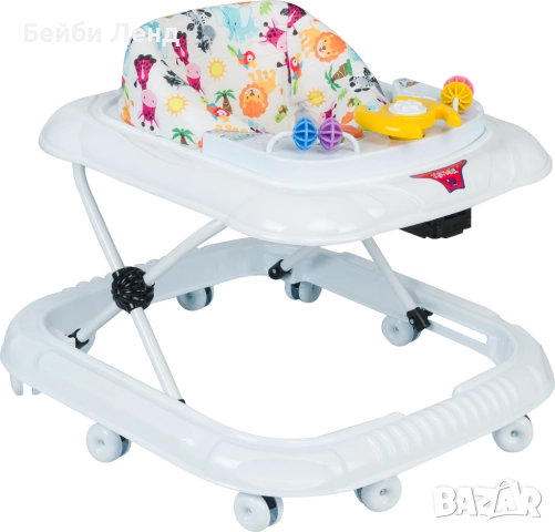 Бебешка проходилка 3 в 1 Moni Jungle Fun | Музикална проходилка с играчки, светлини и 5 мелодии, снимка 2 - Други - 51594150