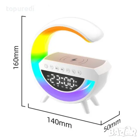 5В1 СМАРТ ЛАМПА – МУЗИКА, ЗАРЯДНО, ЧАСОВНИК И СВЕТЛИНА, снимка 3 - Други - 49929647