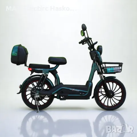 Електрически скутер с педали MaxMotors EBZ 20 1200W/60V/20Ah - GREEN, снимка 5 - Мотоциклети и мототехника - 50015624