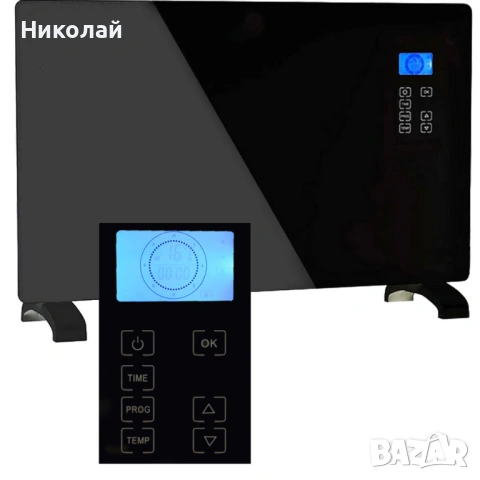 Електрически конвектор Heltes 2000W – Стилен и ефективен отоплителен уред с LCD дисплей и седмично п, снимка 3 - Отоплителни печки - 53090363