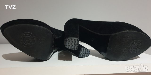 Дамски велурени обувки на ток, снимка 3 - Дамски обувки на ток - 38721429