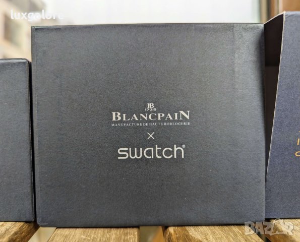 Мъжки часовник Blancpain X Swatch Pacific Ocean с кварцов механизъм, снимка 6 - Мъжки - 42560615