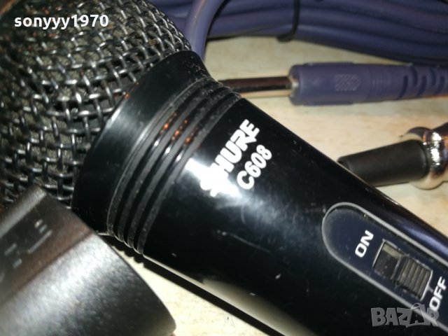 shure c608 profi mic+кабел и държач 2603211004, снимка 5 - Микрофони - 32308086