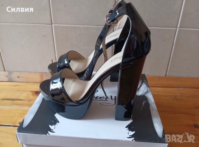 Елегантни обувки на висок ток , снимка 1 - Дамски обувки на ток - 39637959