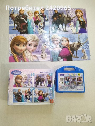 Frozen 4 пъзела и 12 кубчета, снимка 1 - Игри и пъзели - 33646580