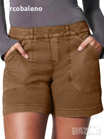 Нови модни универсални дамски къси панталони от кепър с голям джоб и голям ластик, 11цвята - 023, снимка 6 - Къси панталони и бермуди - 40879371