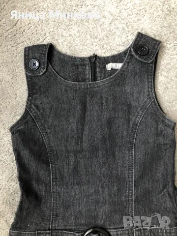 Детска дънкова рокля, ръст до 116 см, снимка 2 - Детски рокли и поли - 48979900