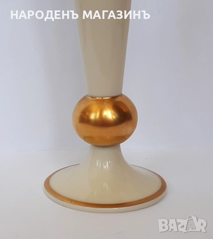 ROSENTHAL - Немски порцелан ваза порцеланова цветя злато , снимка 4 - Други ценни предмети - 52816065