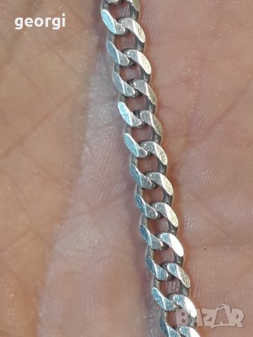 Сребърен синджир , снимка 6 - Колиета, медальони, синджири - 39051564