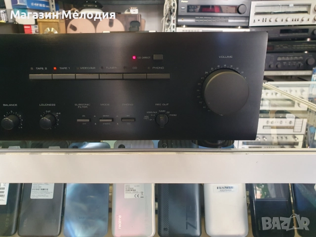 Усилвател Yamaha AX-540 Две по 110 вата на 4 ома. В отлично техническо и визуално състояние., снимка 4 - Ресийвъри, усилватели, смесителни пултове - 48903672