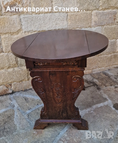 Винтидж дървена масичка, снимка 16 - Маси - 52617419