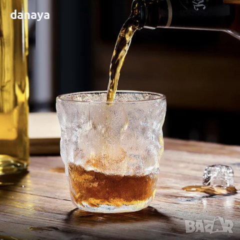 3461 Чаша за уиски с ледена текстура, 200 мл, снимка 2 - Чаши - 39213591
