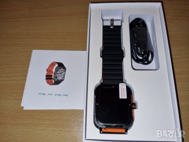 Смарт часовник BP02 / черен-оранжев, снимка 5 - Смарт часовници - 43669517