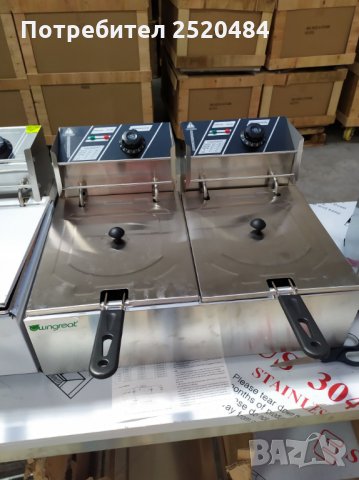 Професионален фритюрник двоен 2×5,5л. Чисто нов ТОП Цена 220лв/112,48€, снимка 8 - Обзавеждане на кухня - 33431971