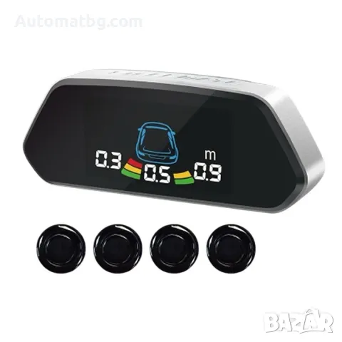 Парктроник Automat, Led дисплей, 4 сензора, Сензор за паркиране, Черен, снимка 2 - Аксесоари и консумативи - 48057341