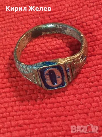 СТАРИНЕН САЧАНЕН ПРЪСТЕН с БУКВА МОНОГРАМ - О Ръчна ИЗРАБОТКА САЧАН 30515, снимка 11 - Антикварни и старинни предмети - 47057181