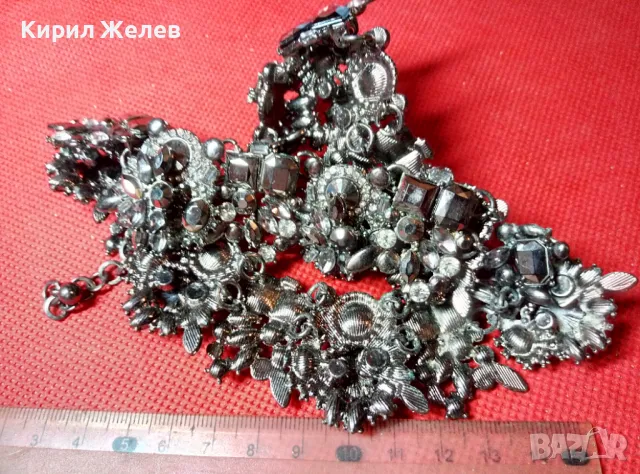 ЕФЕКТНА АР НУВО СТИЛ КРИСТАЛНА ОГЪРЛИЦА НАКИТ УКРАШЕНИЕ 47322, снимка 7 - Колиета, медальони, синджири - 47296231