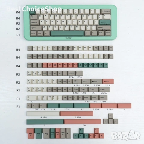 Комплект 173 клавиша Cherry профил Doubleshot персонализиран комплект клавиши, снимка 8 - Други - 53460003