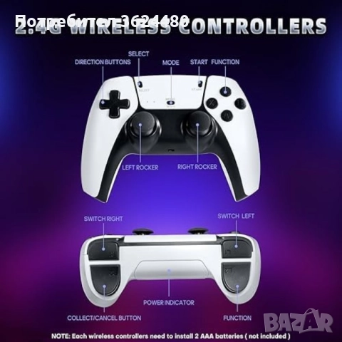 Безжична Ретро Конзола Game Stick Pro 4K HDMI 4547 PlayStation 5, снимка 2 - Други игри - 52483805