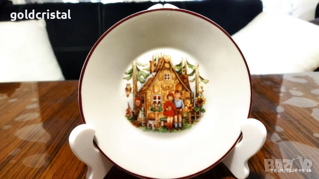 стар български порцелан изида детски приказки чиния 