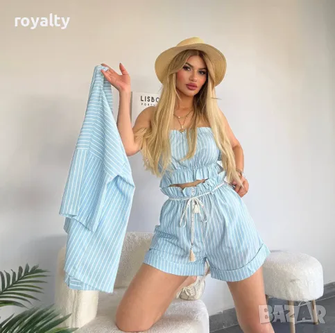 Три части дамски летен комплект Два цвята , снимка 3 - Комплекти - 50347940