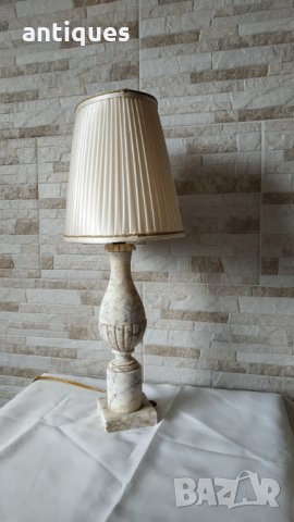 Голяма стара мраморна лампа - нощна лампа - Антика, снимка 8 - Антикварни и старинни предмети - 32782557