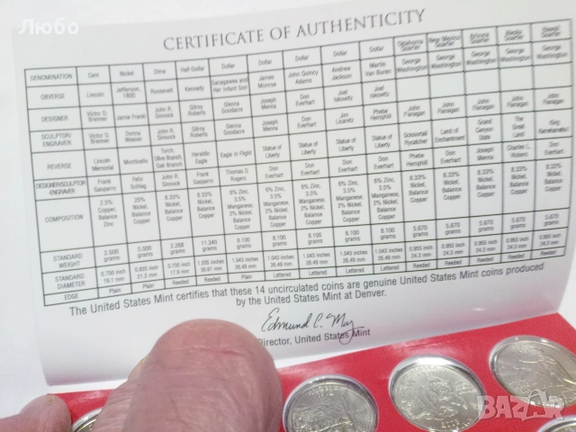 сет нови монети 2008г САЩ, снимка 3 - Нумизматика и бонистика - 53403869