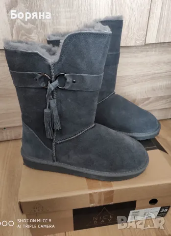 Nice Bay нови ботуши агнешка кожа 38 номер ugly boots