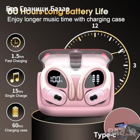 Нови Bluetooth 5.3 слушалки Безжични Водоустойчиви Earbuds за музика, снимка 5 - Bluetooth слушалки - 43134985