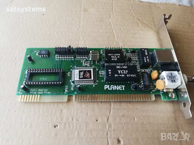 Planet ENW-2400P-2T 16-bit ISA Network Adapter NIC Card, снимка 5 - Мрежови адаптери - 33646222